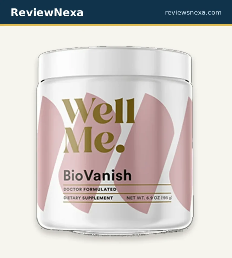 BioVanish — official product photo of the cocoa drink-mix powder jar