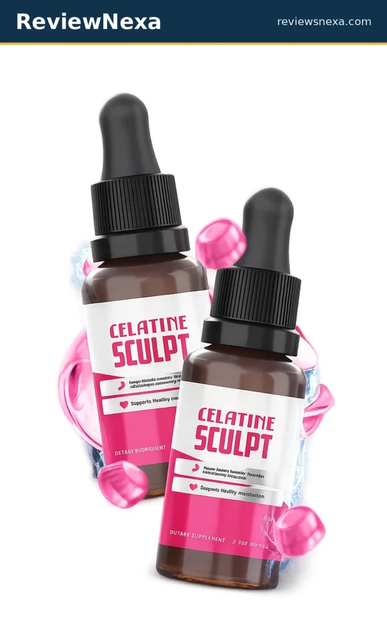Gelatine Sculpt — two dropper bottles in pink-labeled packaging with gelatin capsule shapes alongside