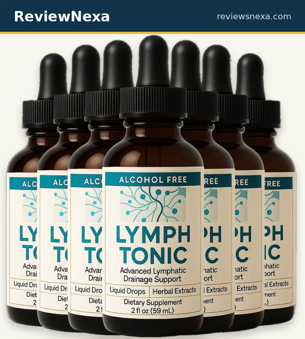 Lymph Tonic — genuine official bottle photo: alcohol-free herbal liquid drops in a 2 fl oz amber dropper bottle