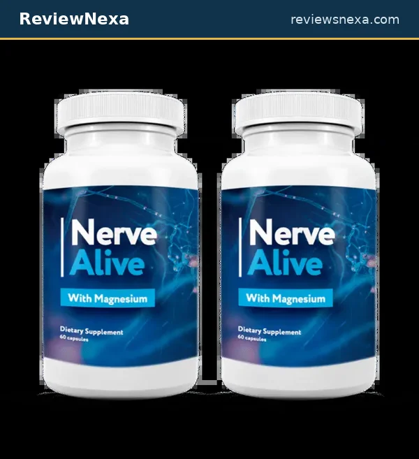 Nerve Alive product bottle — front view of the botanical capsule container