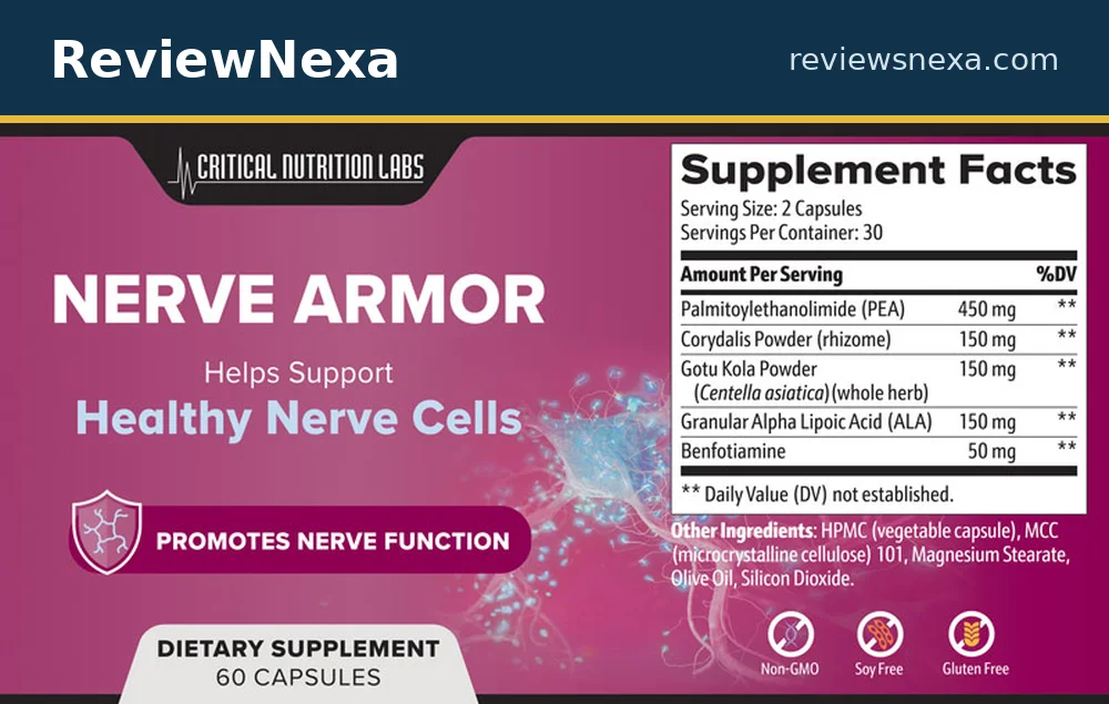 Nerve Armor supplement bottle — official product photo