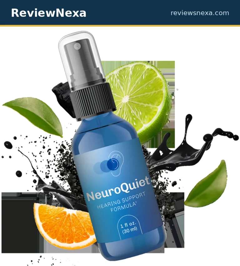 NeuroQuiet — official product photo, 30 ml sublingual spray bottle
