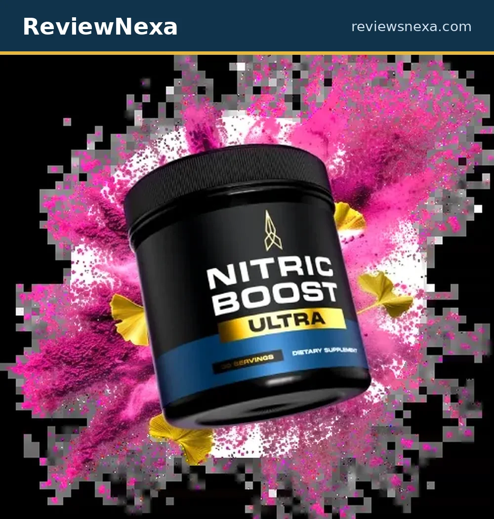 Nitric Boost Ultra drink-mix powder jar — genuine official product photo