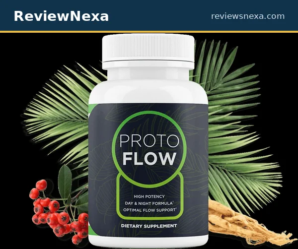 Protoflow bottle — official product photo with ReviewNexa branding